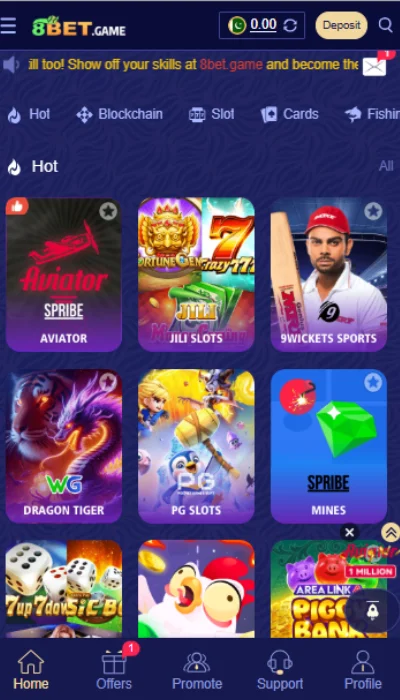 8bet game game types and gaming categories